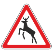 Дорожный знак 1.27 «Дикие животные» (металл 0,8 мм, II типоразмер: сторона 900 мм, С/О пленка: тип А коммерческая)